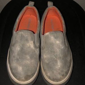 Boys Grey Tie Dye Slip on Shoes
